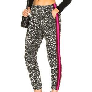 MOTHER Black and Pink Ankle Jeans with Sporty Stripes